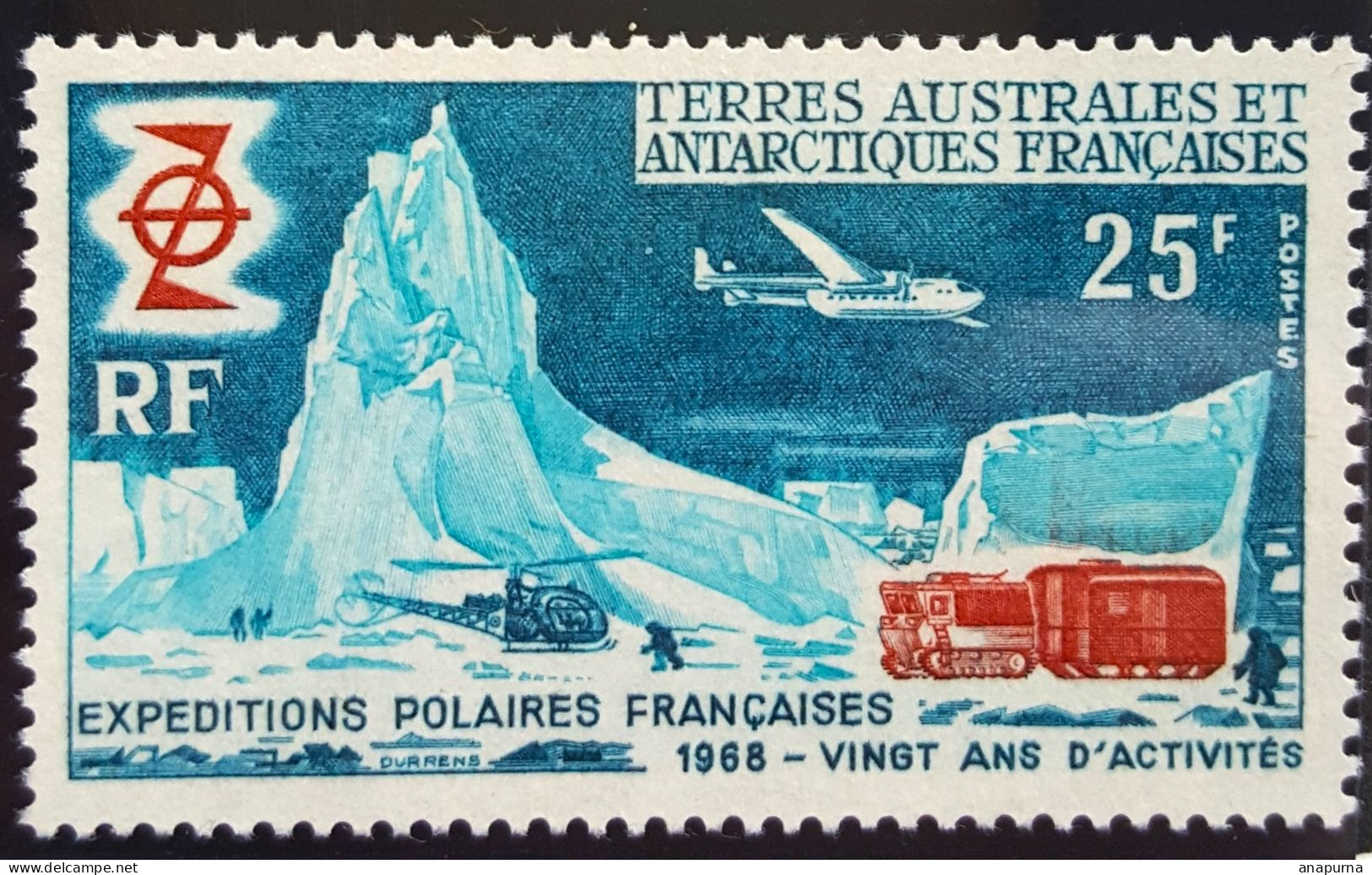 TIMBRE TAAF N° 31 20ème Anniversaire Des Expéditions Polaires Françaises - Unused Stamps