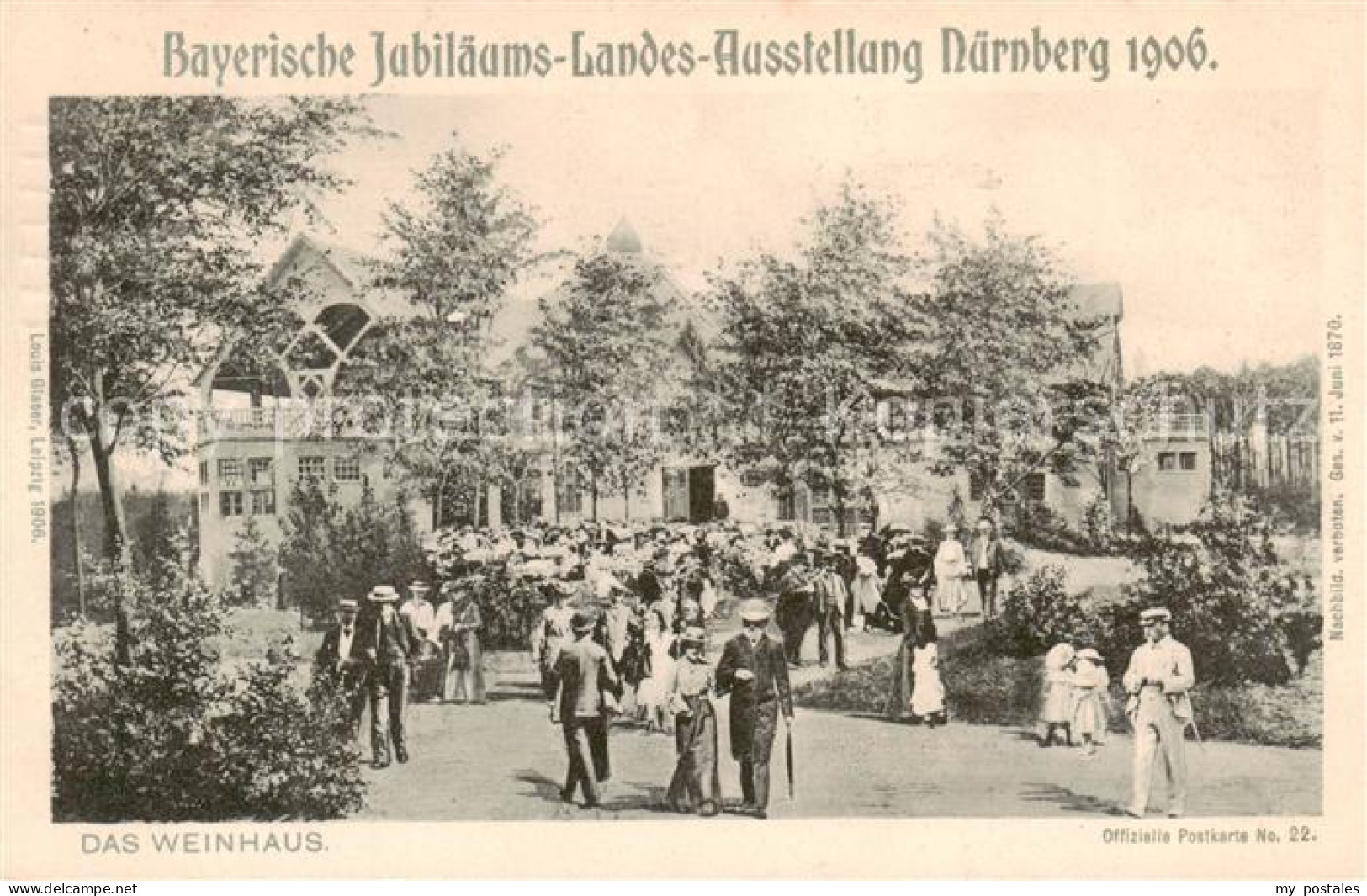 73853139 Nuernberg Offizielle Postkarte Bayerische Jubilaeums-Landesausstellung  - Nürnberg