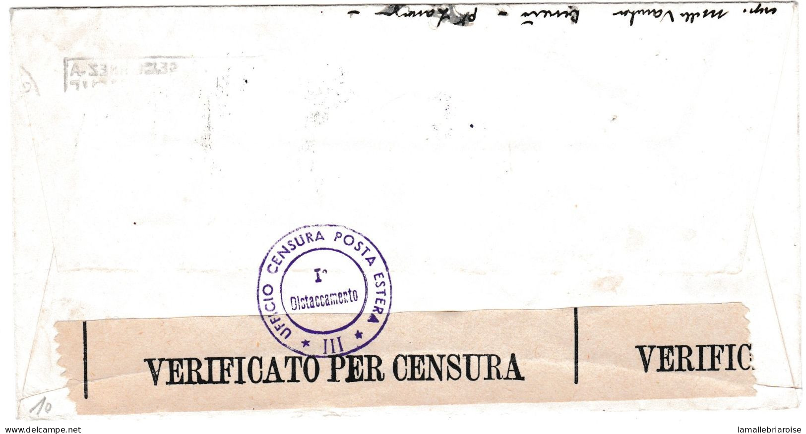 Suisse, Enveloppe De Geneve Pour Comblevie, Marque De Censure - Storia Postale