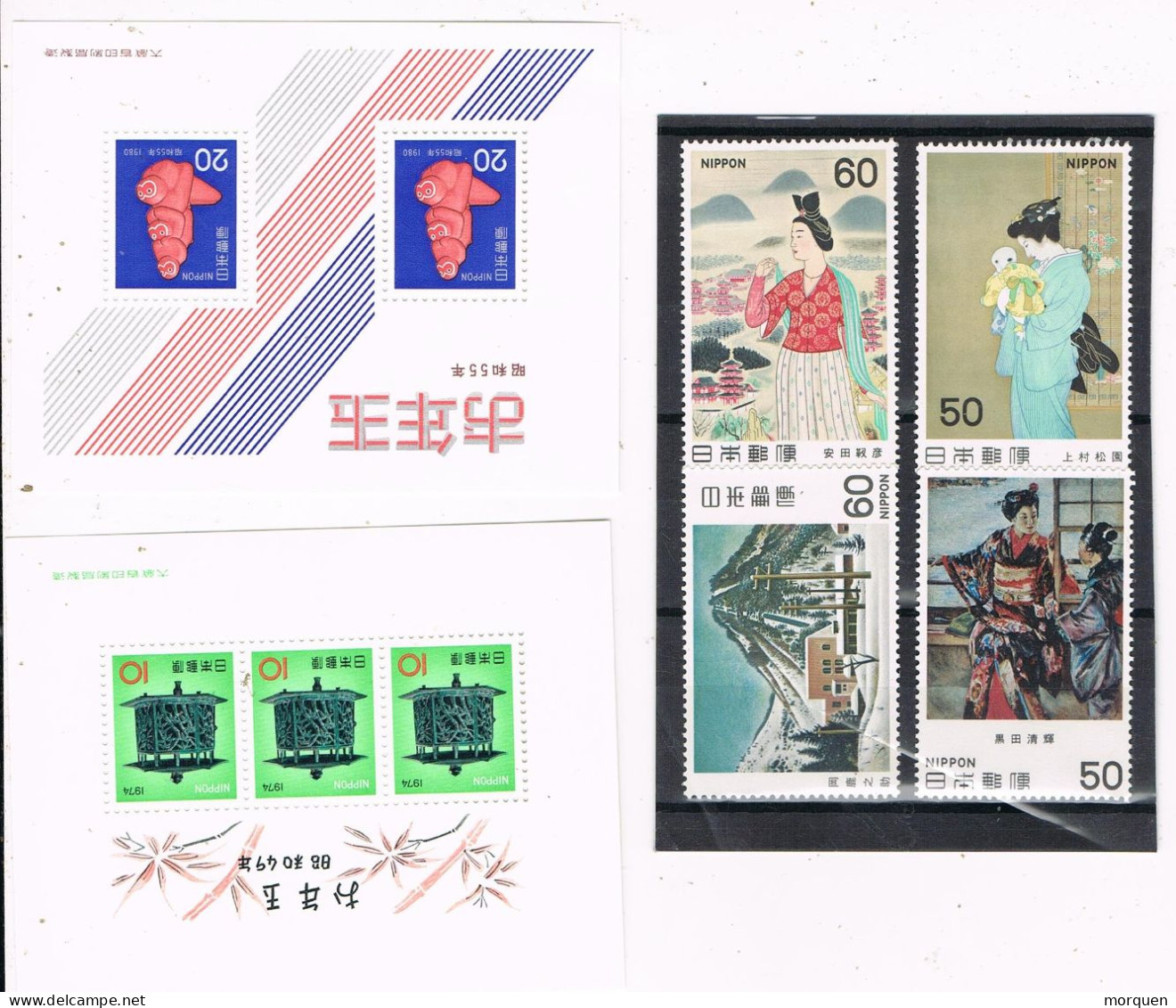 54925. Lote JAPON 1969-1985, 6 Blocks Various And Complet Shet Art, Pintura ** - Ongebruikt