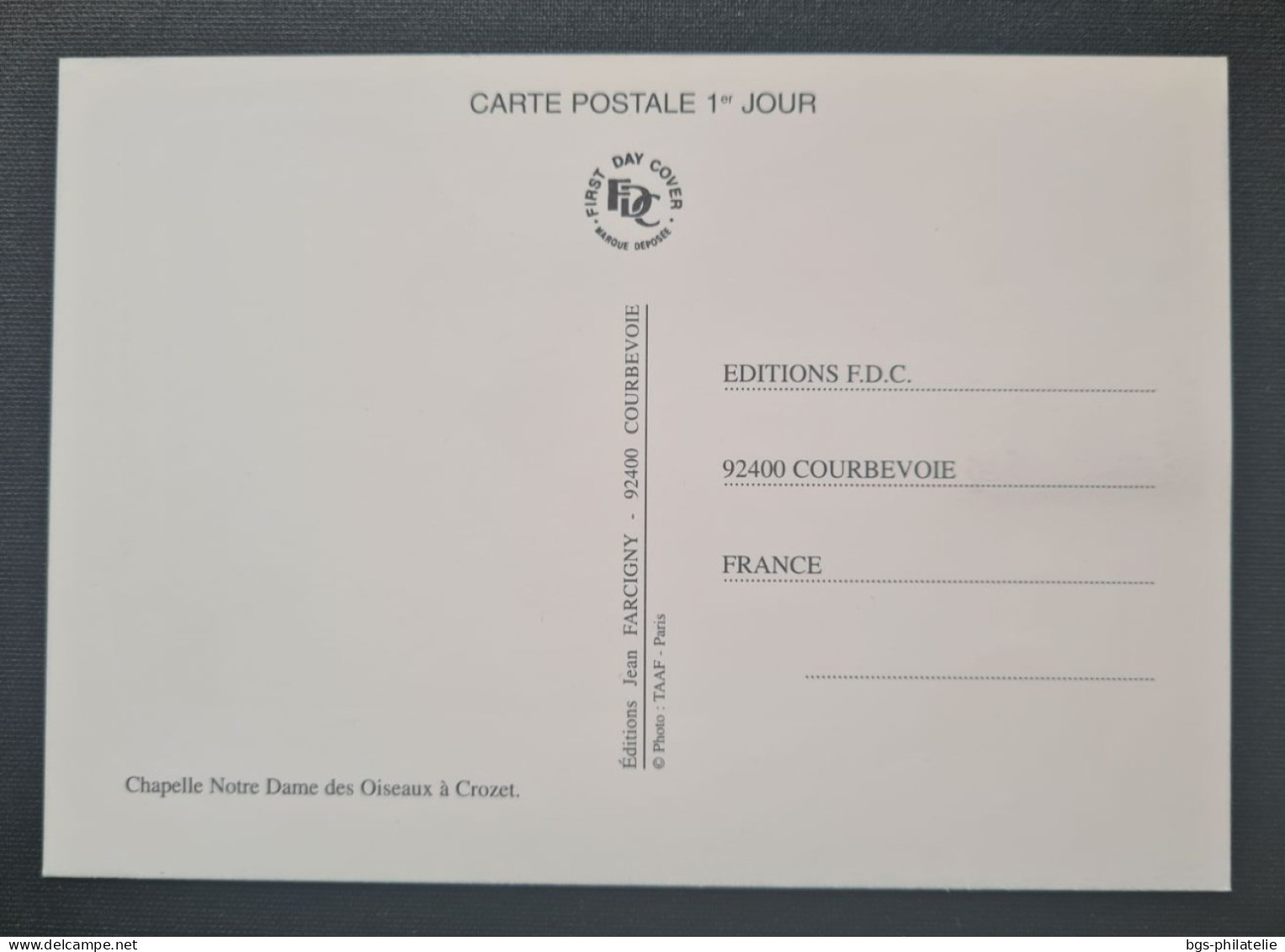 TAAF, Timbre Numéro 218 Oblitéré De CROZET Le 1/1/1997. - Storia Postale