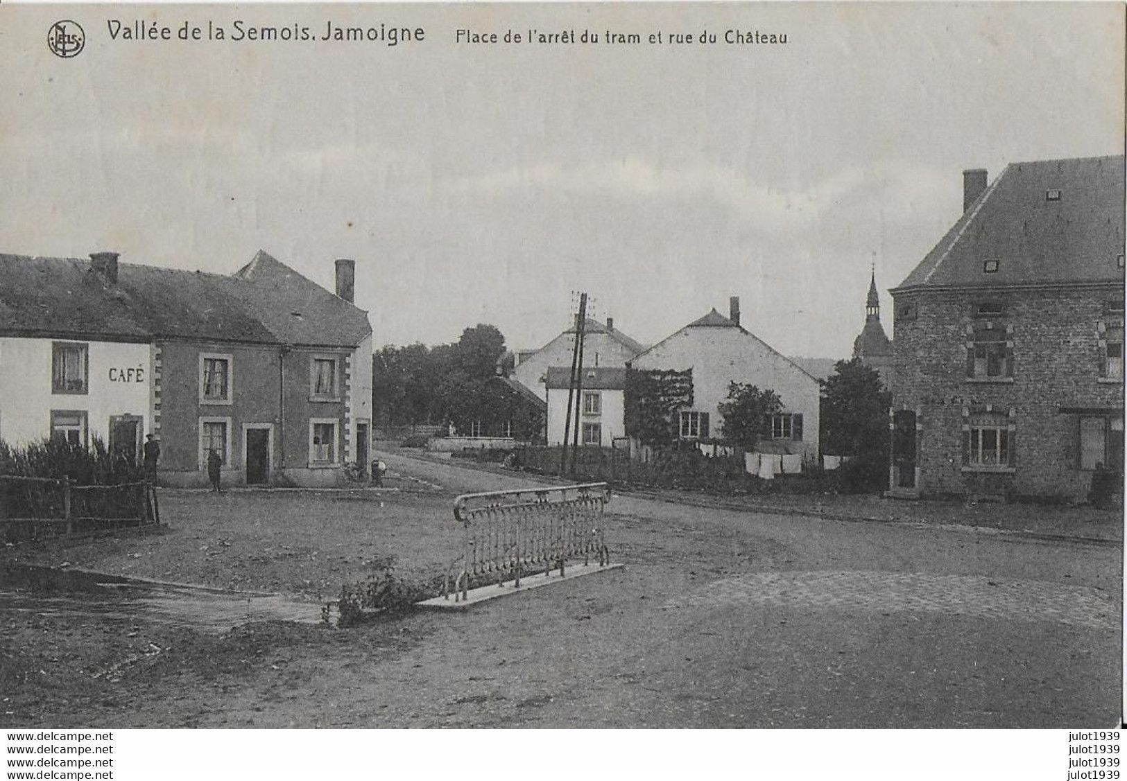 JAMOIGNE ..-- 1918 MILITARIA FRANCE . TRAM . Place De L'arrêt Du TRAM . Voir Verso . - Chiny