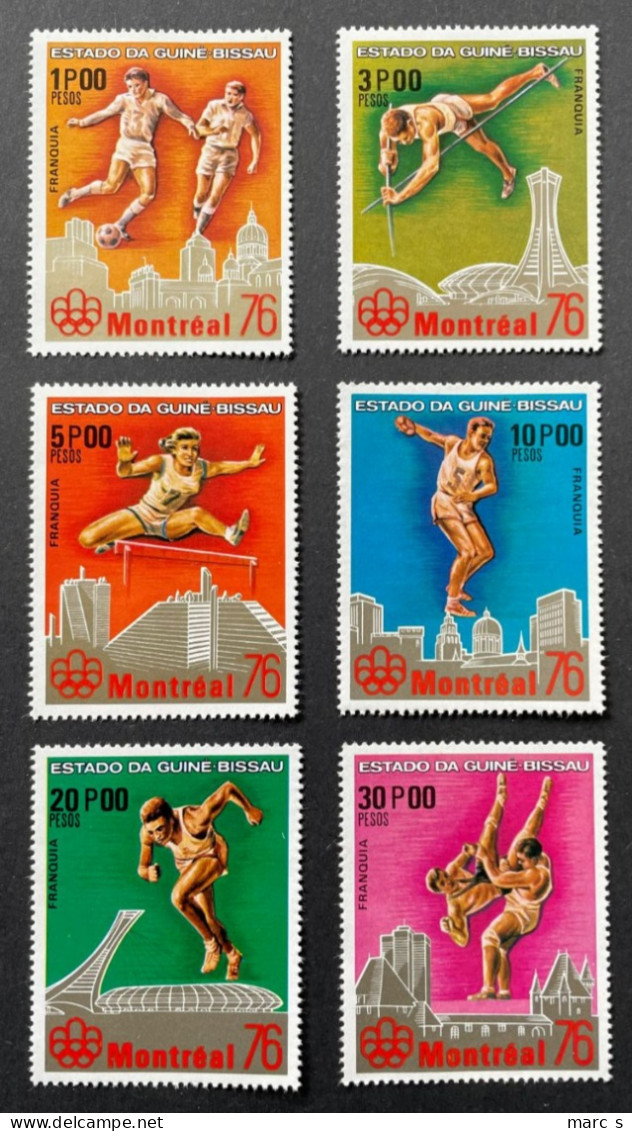 GUINEE BISSAU 1976 - NEUF**/MNH - Série Complète Mi 411 / 416 - YT 37 / 42 - JEUX OLYMPIQUES JO MONTREAL - Guinée-Bissau