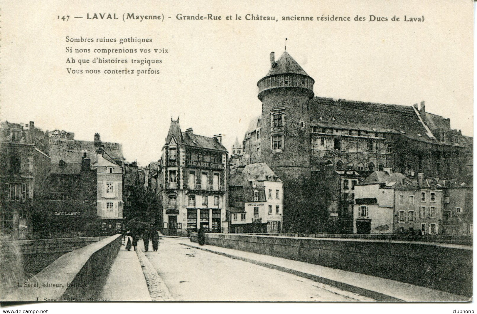 CPA - LAVAL - GRANDE-RUE ET CHATEAU - Laval