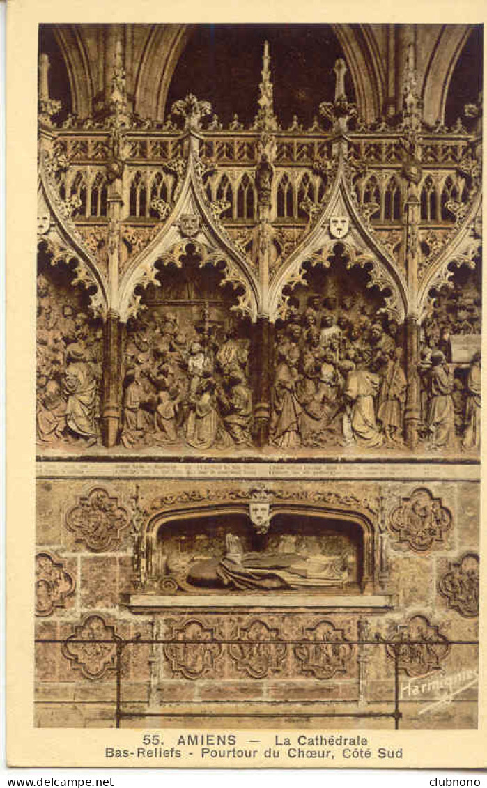 CPA - AMIENS - LA CATHEDRALE, BAS-RELIEF - POURTOUR DU CHOEUR, COTE SUD - Amiens