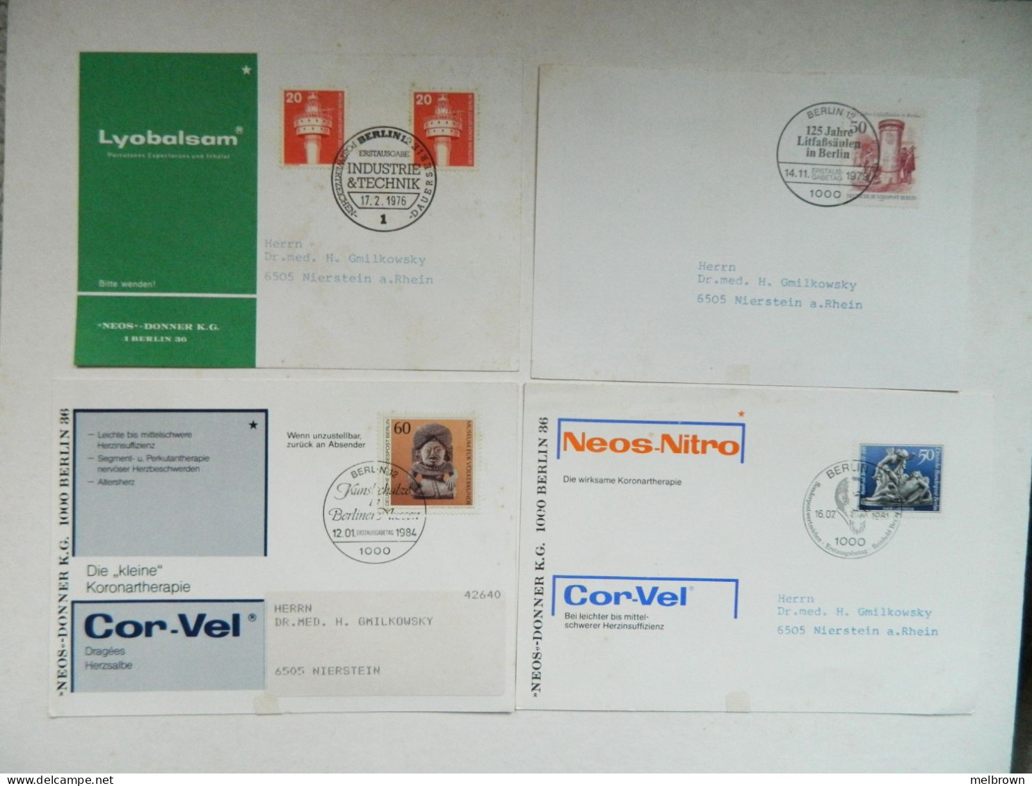 Germany Berlin First Day Cover Stamps And Franked Collectibles - 1976/1979/1981/1984 - 1981-1990