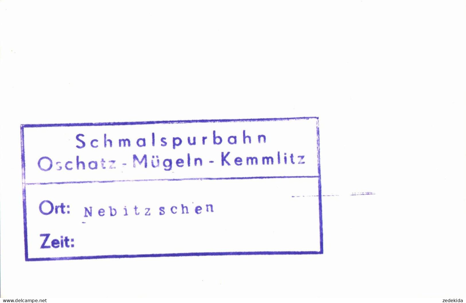 G5760 - Oschatz Mügel Kemmlitz Schmalspurbahn Eisenbahn Dampflok - Nebitzschen - Eisenbahnen