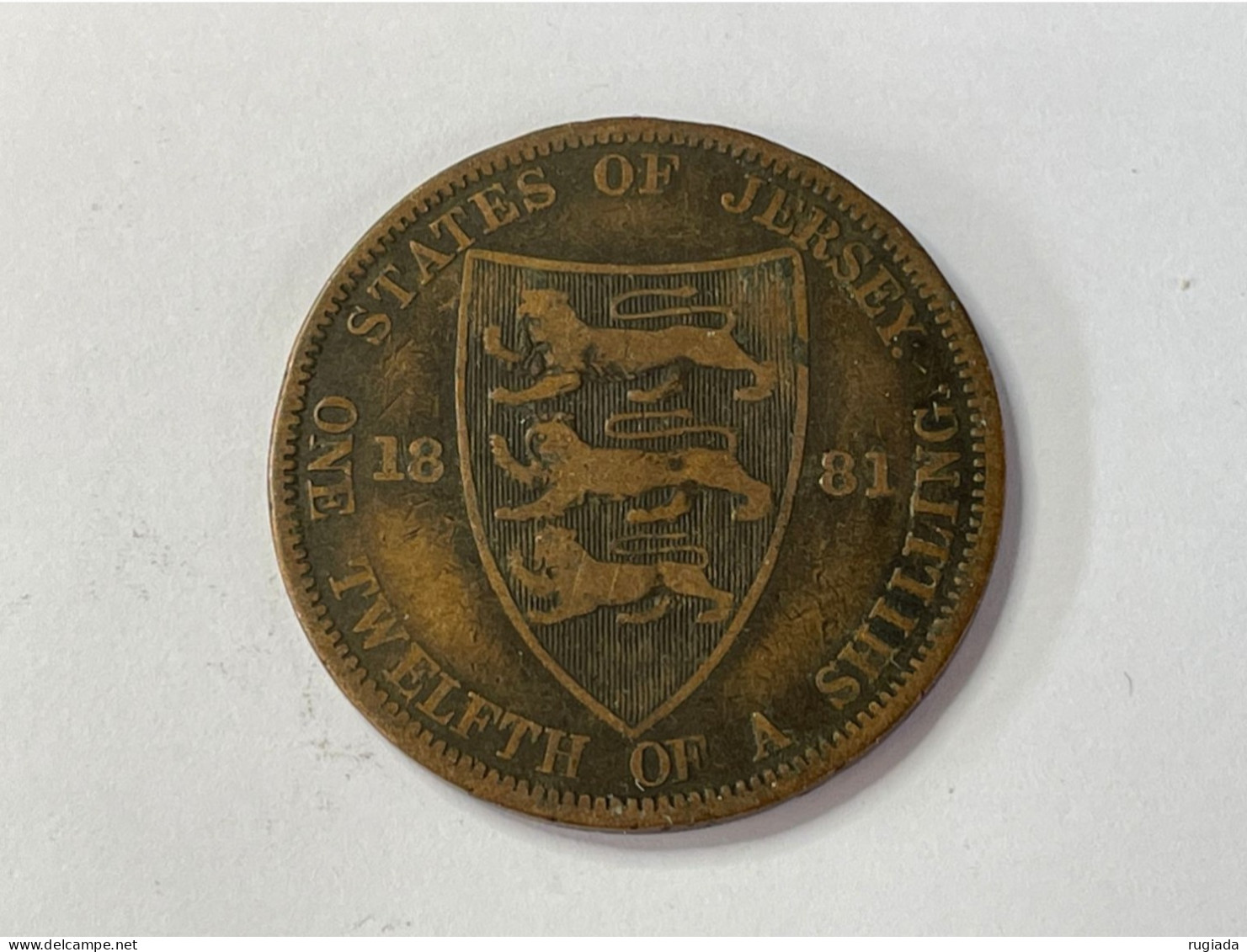 1881 Jersey 1/12 Shilling, VF Very Fine, Very Low 75k Mintage - Jersey