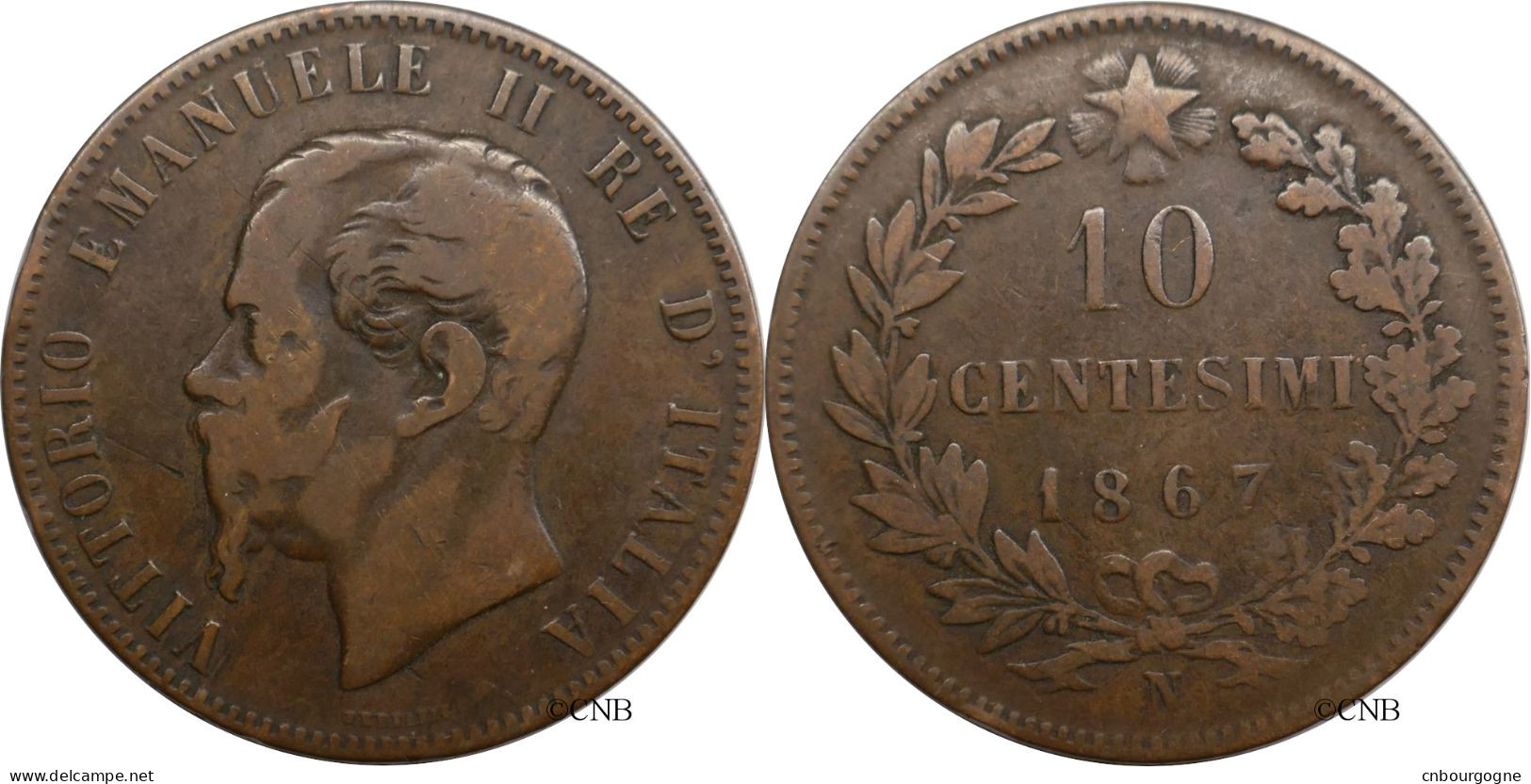 Italie - Royaume - Victor-Emmanuel II - 10 Centesimi 1867 N - TB/VF25 - Mon6263 - 1861-1878 : Victor Emmanuel II