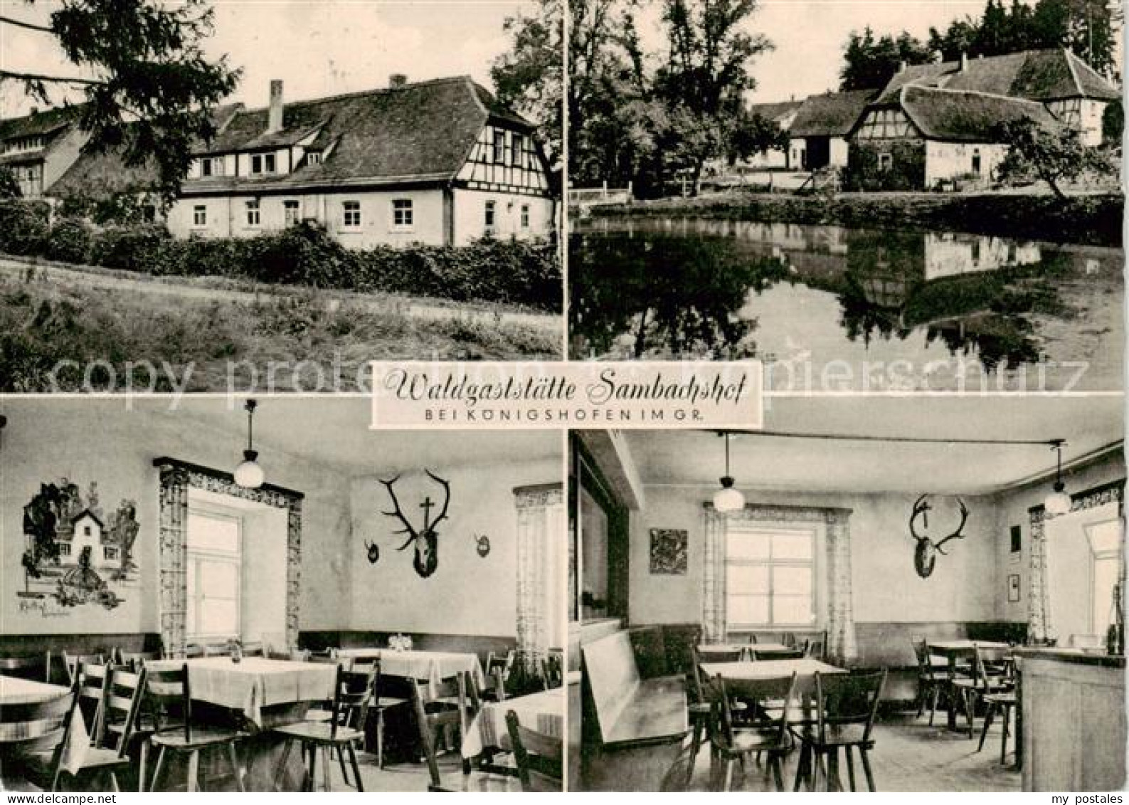 73852946 Koenigshofen Bad Waldgaststaette Sambachshof Gastraeume Schwanenteich K - Bad Koenigshofen