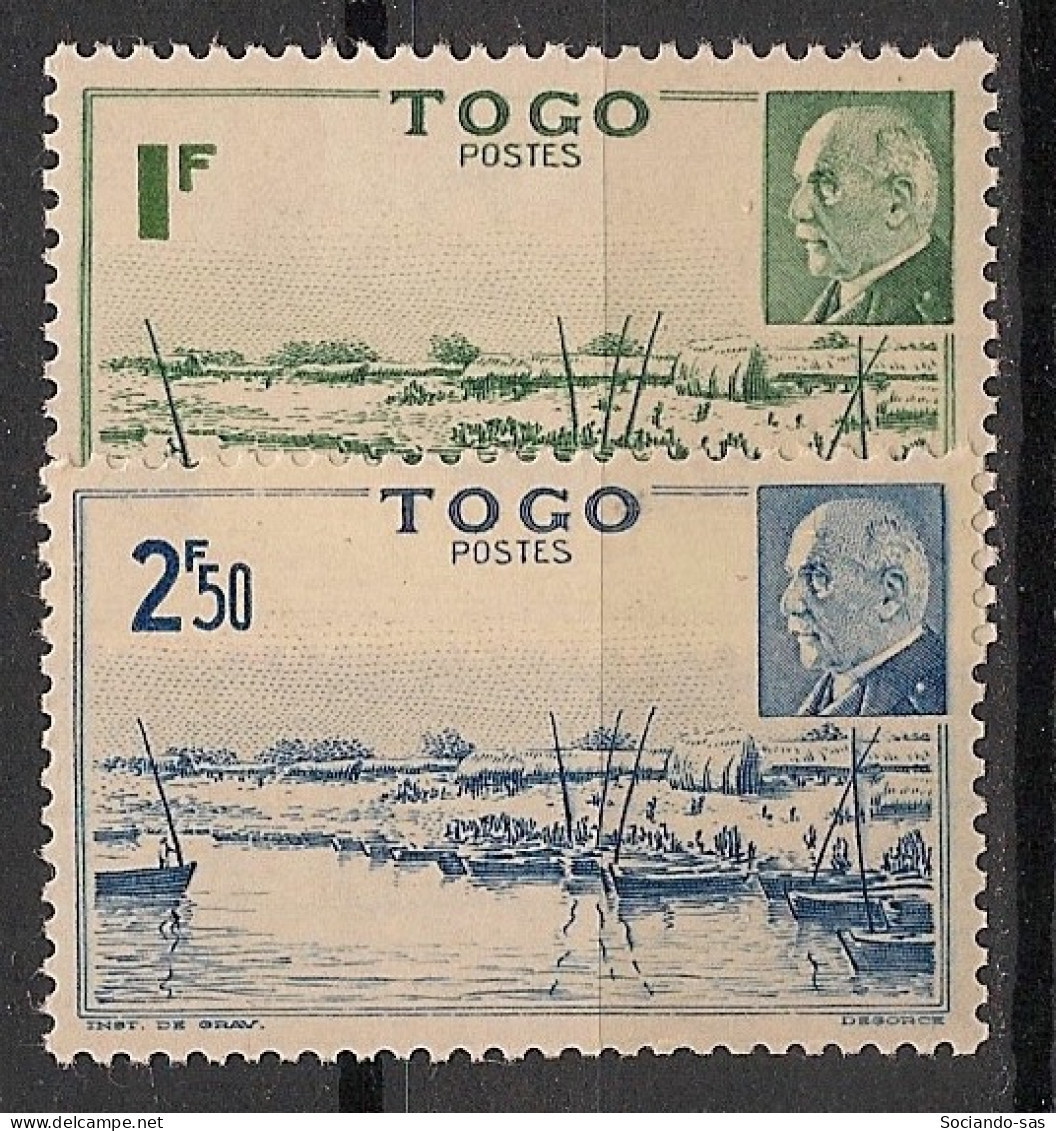 TOGO - 1941 - N°YT. 215 à 216 - Pétain - Série Complète - Neuf* / MH VF - Unused Stamps