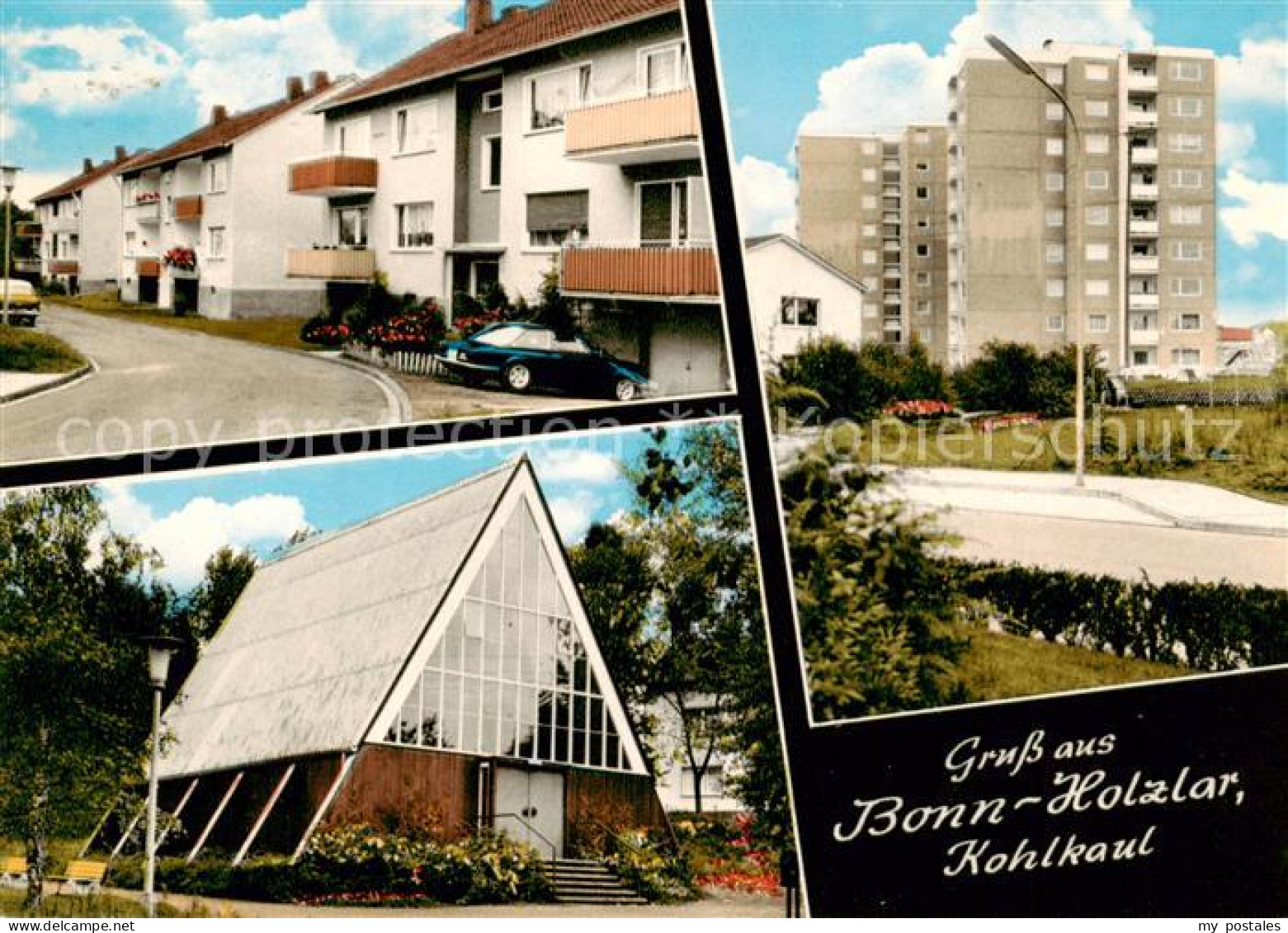 73852913 Holzlar Bonn Rhein Strassenpartie Wohnhochhaus Solarhaus  - Bonn