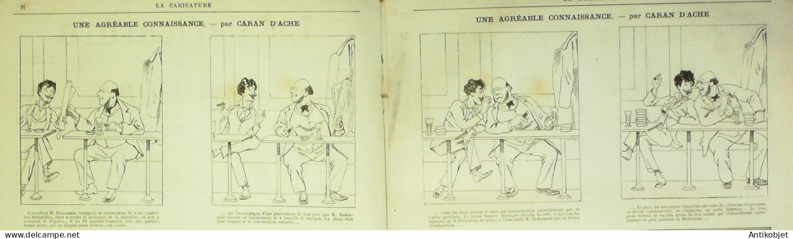 La Caricature 1883 N°162 Une Soeur De Lait Essai Malheureux Draner Caran D'Ache Trock - Zeitschriften - Vor 1900