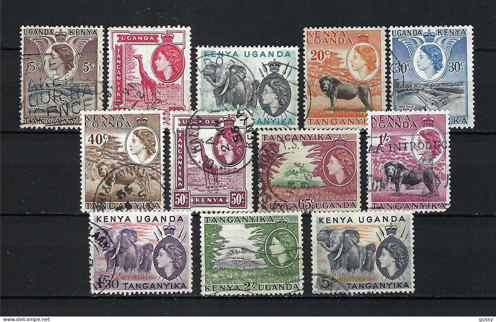 KENYA, OUGANDA & TANGANYIKA Ca.1955: Lot D'obl. - Kenya, Uganda & Tanganyika