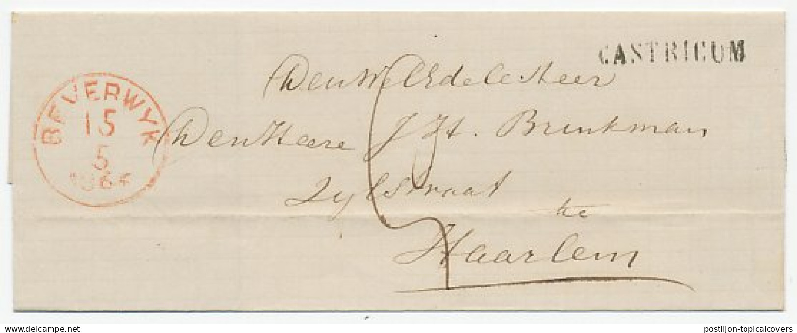 Naamstempel Castricum 1866 - Lettres & Documents