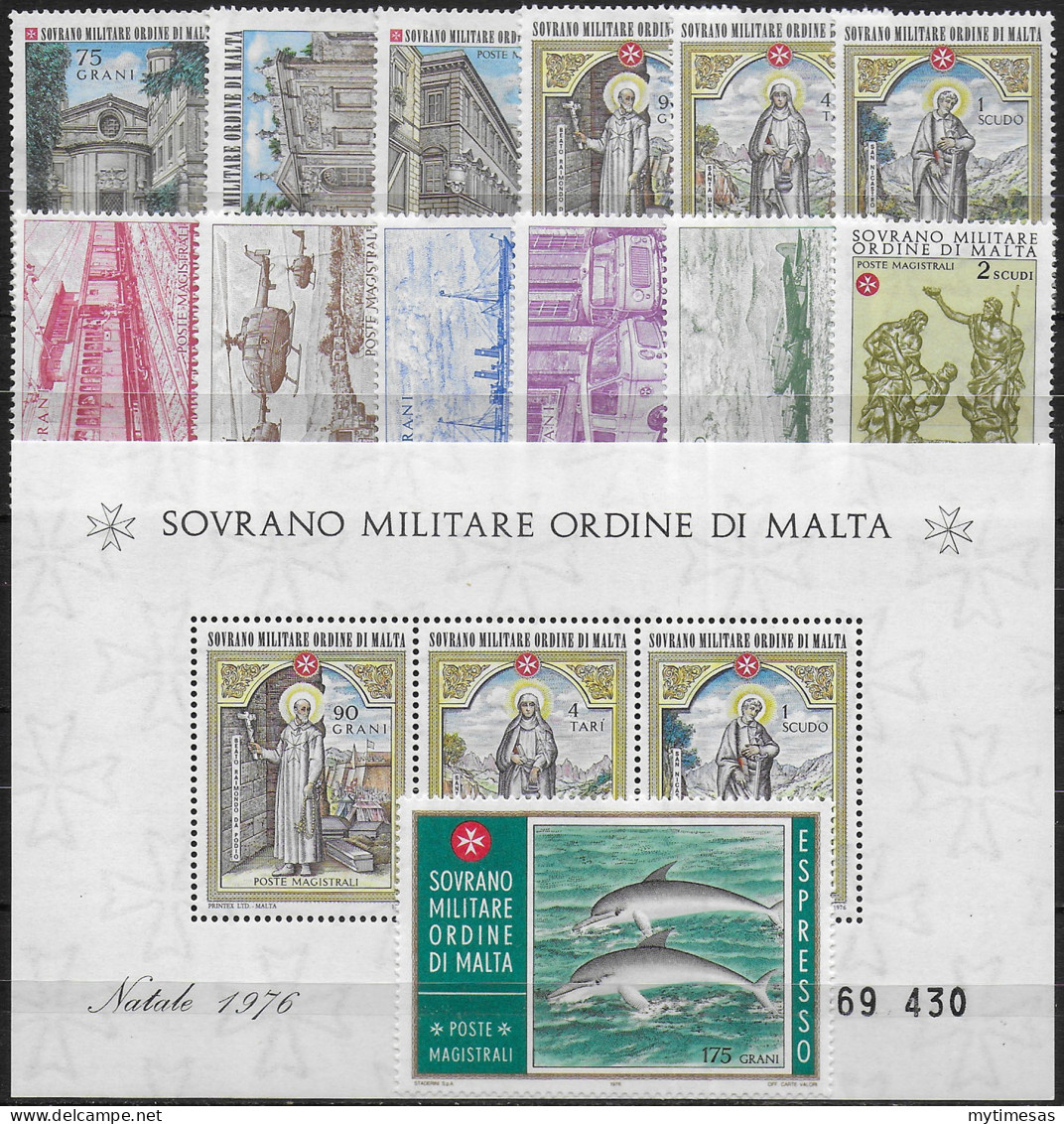 1976 SMOM Complete Year 13v.+1MS MNH - Andere & Zonder Classificatie