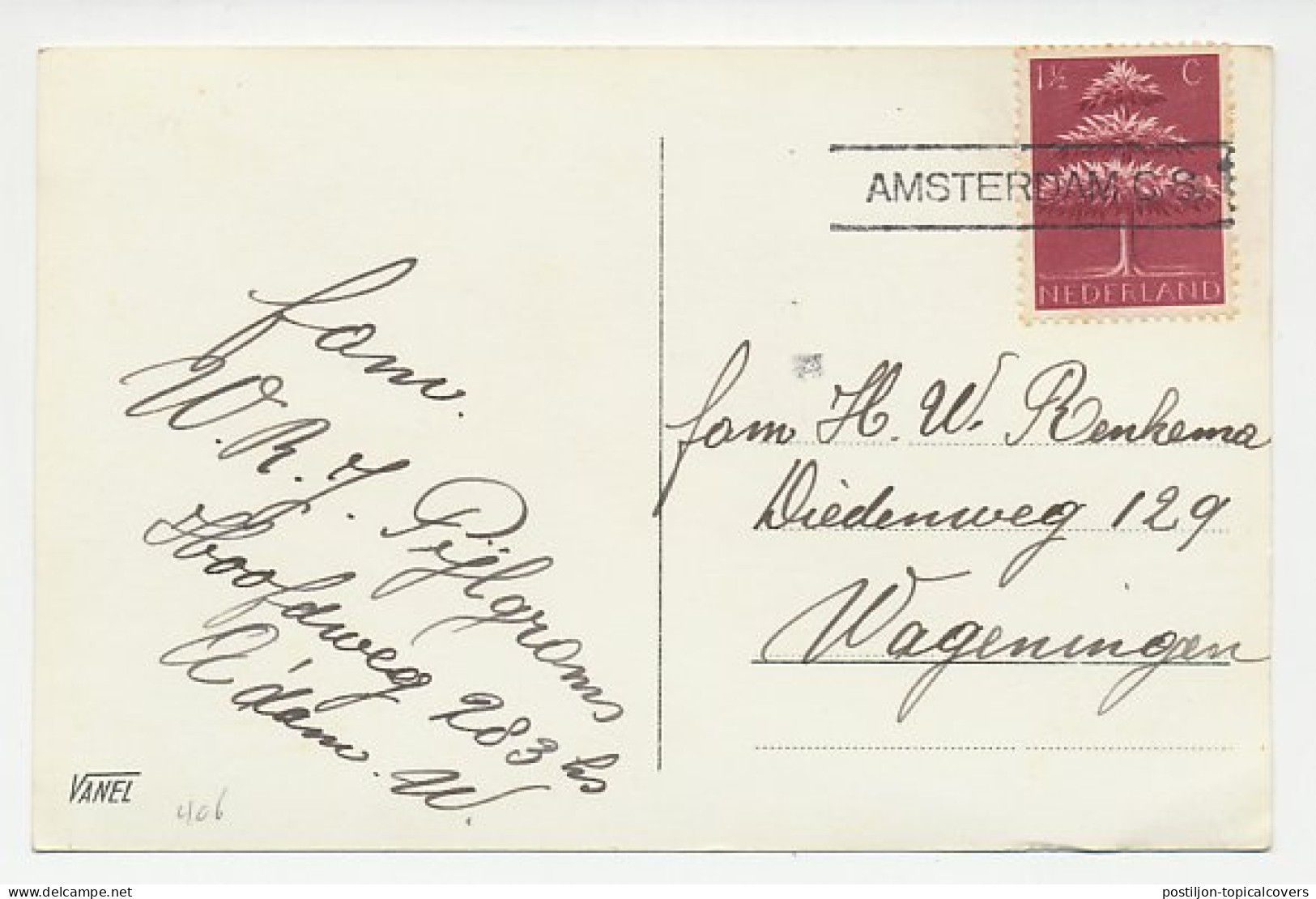 Em Germaanse Symbolen 1943 - Nieuwjaarsstempel Amsterdam - Non Classés