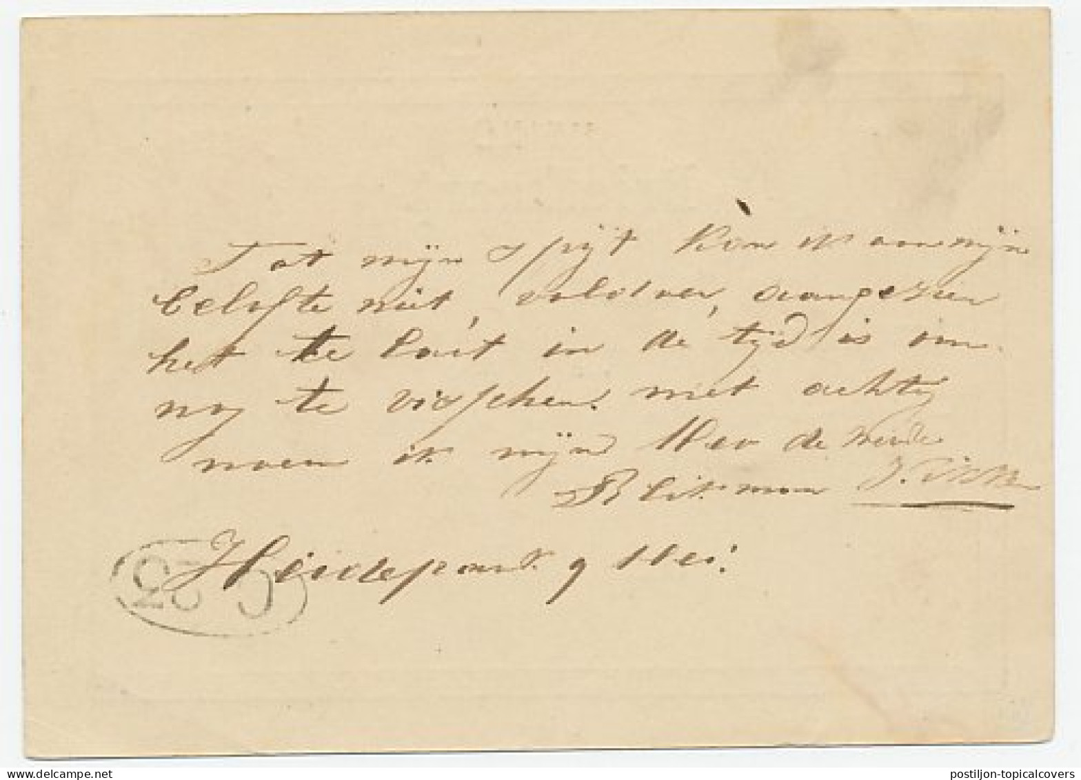 Naamstempel Heino 1874 - Cartas & Documentos