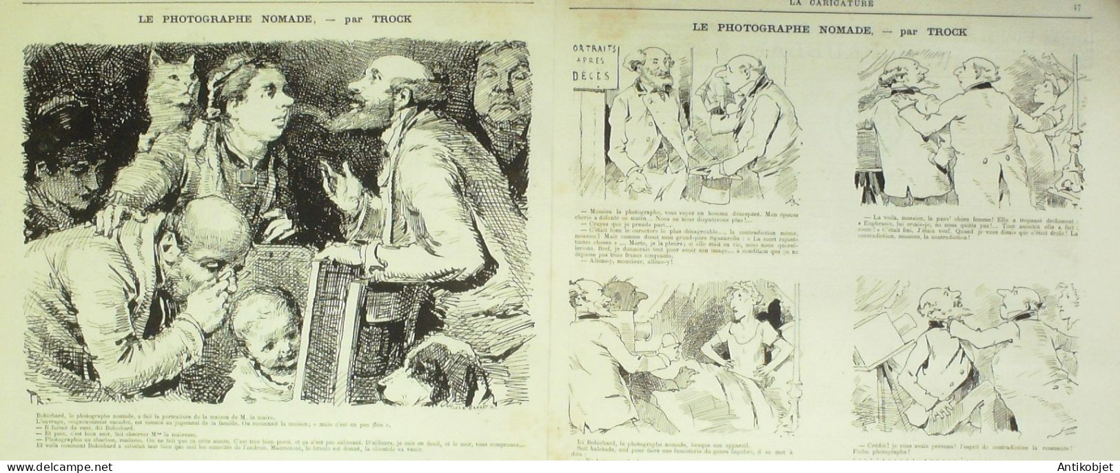 La Caricature 1883 N°163 Carnaval De Nice Robida Photographe Nomade Trock - Tijdschriften - Voor 1900