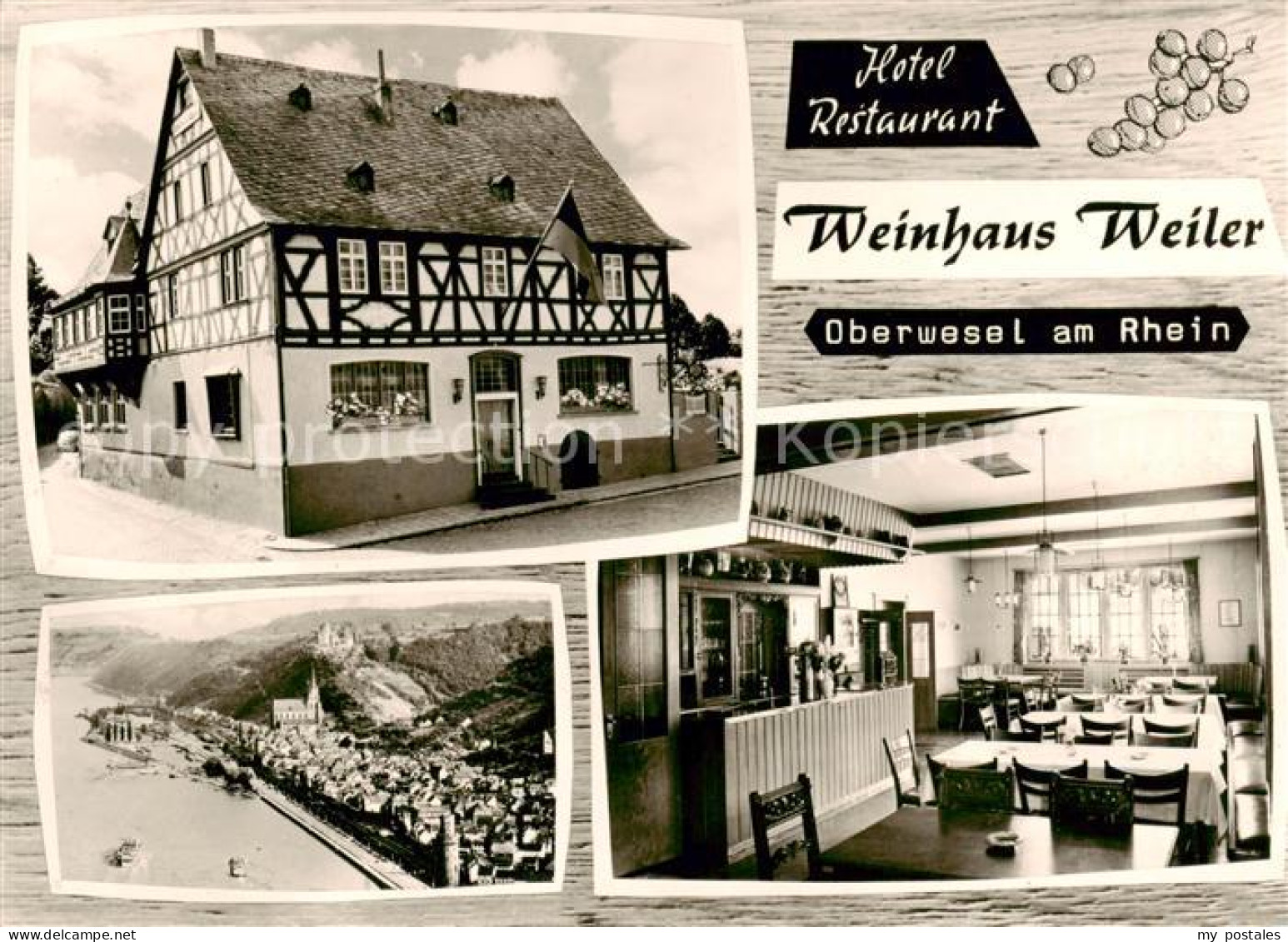 73852864 Oberwesel Rhein Hotel Restaurant Weinhaus Weiler Panorama Gaststube Obe - Oberwesel