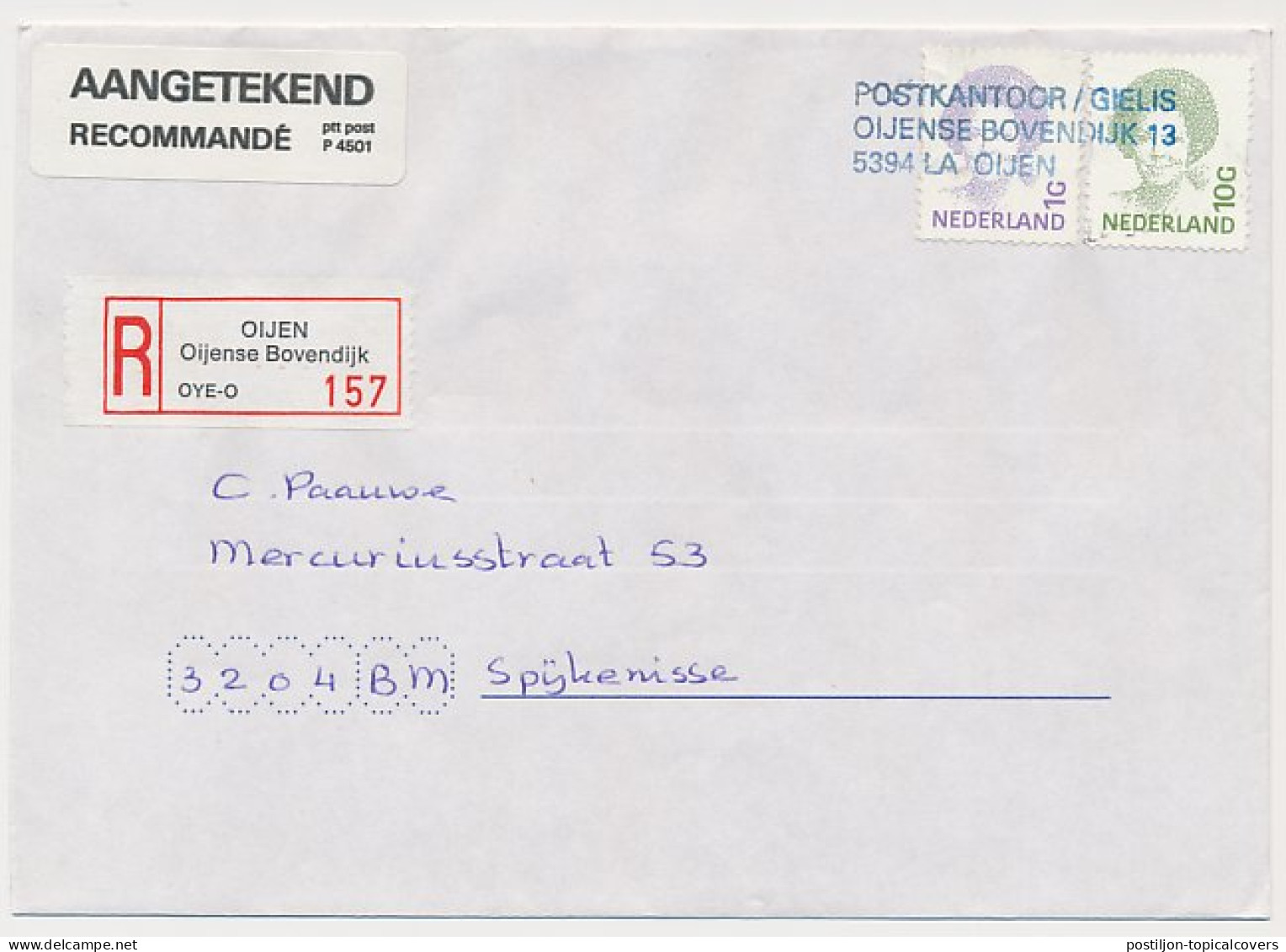 MiPag / Mini Postagentschap Aangetekend Oijen  - Unclassified