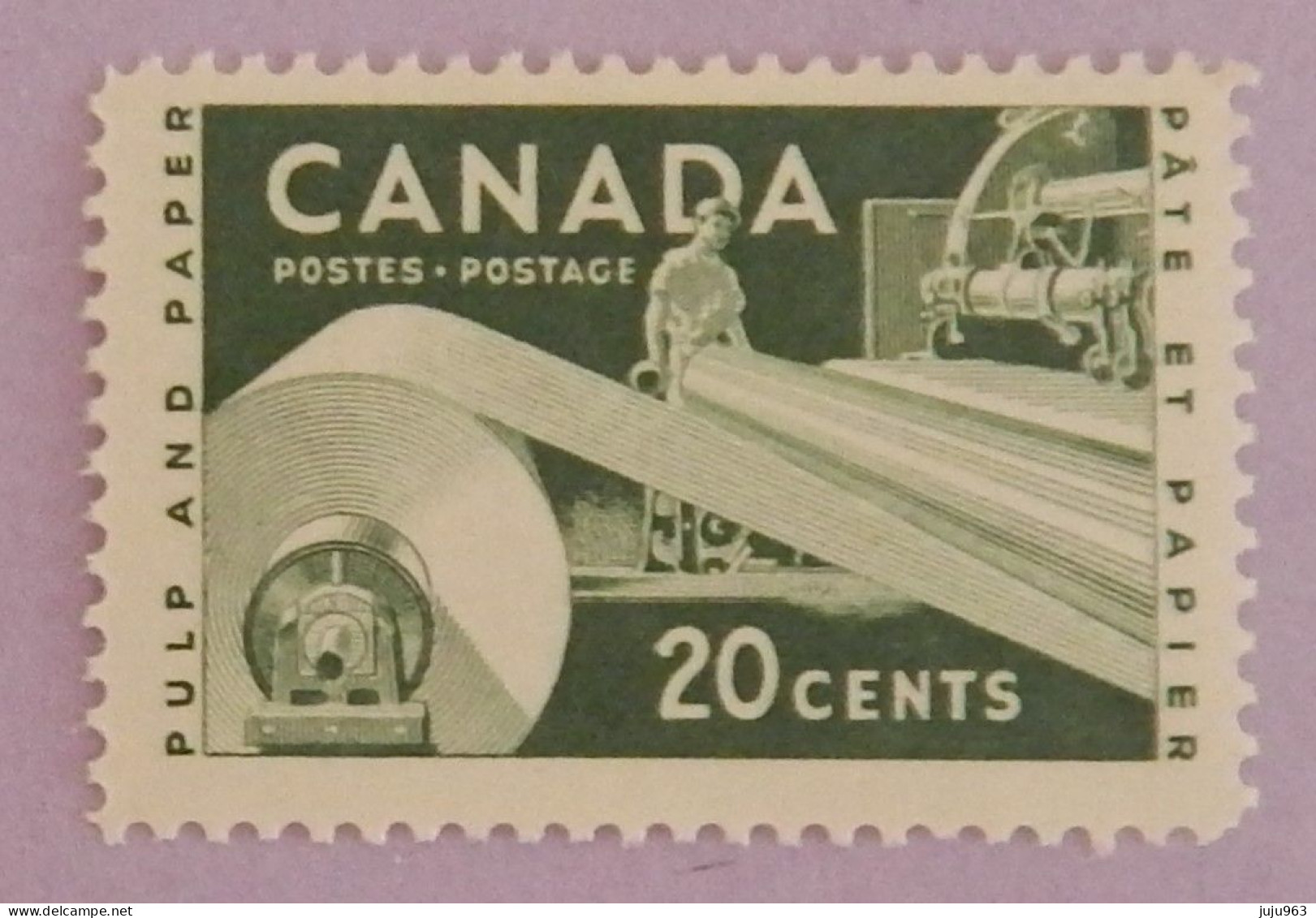 CANADA YT 289 NEUF**MNH "INDUSTRIE DU PAPIER" ANNÉE 1956 - Nuevos