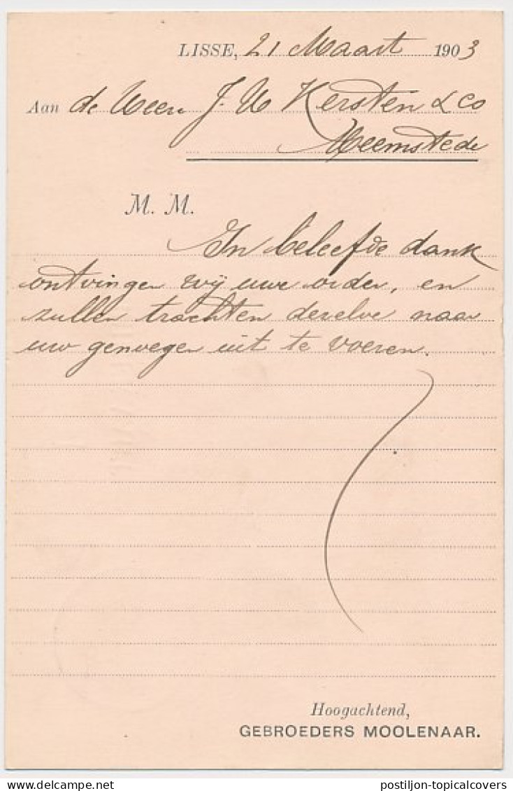 Firma Briefkaart Lisse 1903 - Gebr. Moolenaar - Unclassified