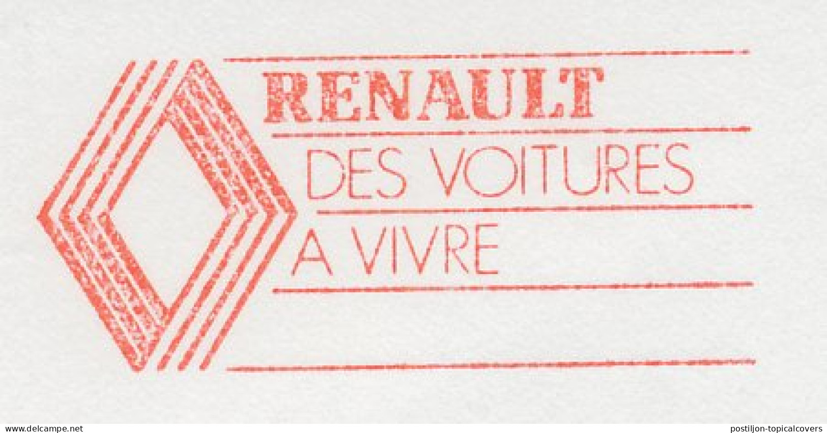 Specimen Meter Sheet France 1987 Car - Renault - Autos