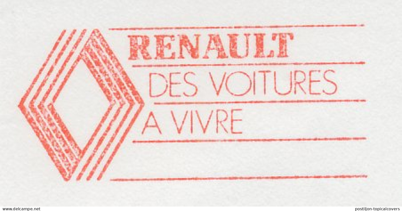 Specimen Meter Sheet France 1987 Car - Renault - Automobili