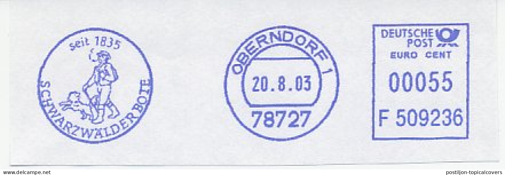 Meter Cut Germany 2003 Dog - Messenger - Postman - Smoking - Altri & Non Classificati