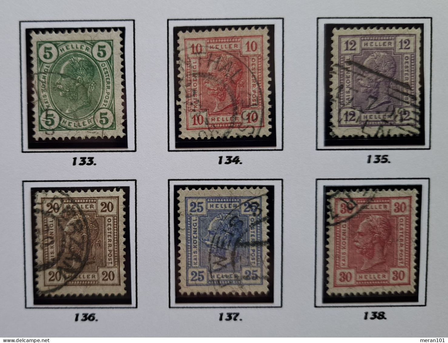 Österreich 1906, Kaiserkopf Mi 133-38 Gestempelt - Used Stamps