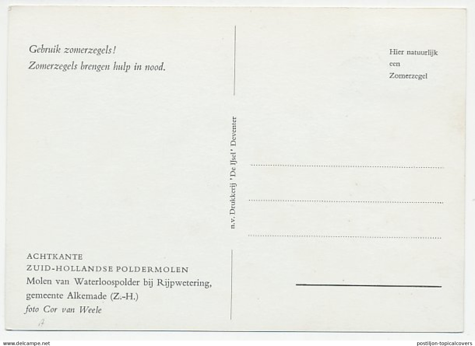 Maximum Card Netherlands 1963 Windmill - Molens