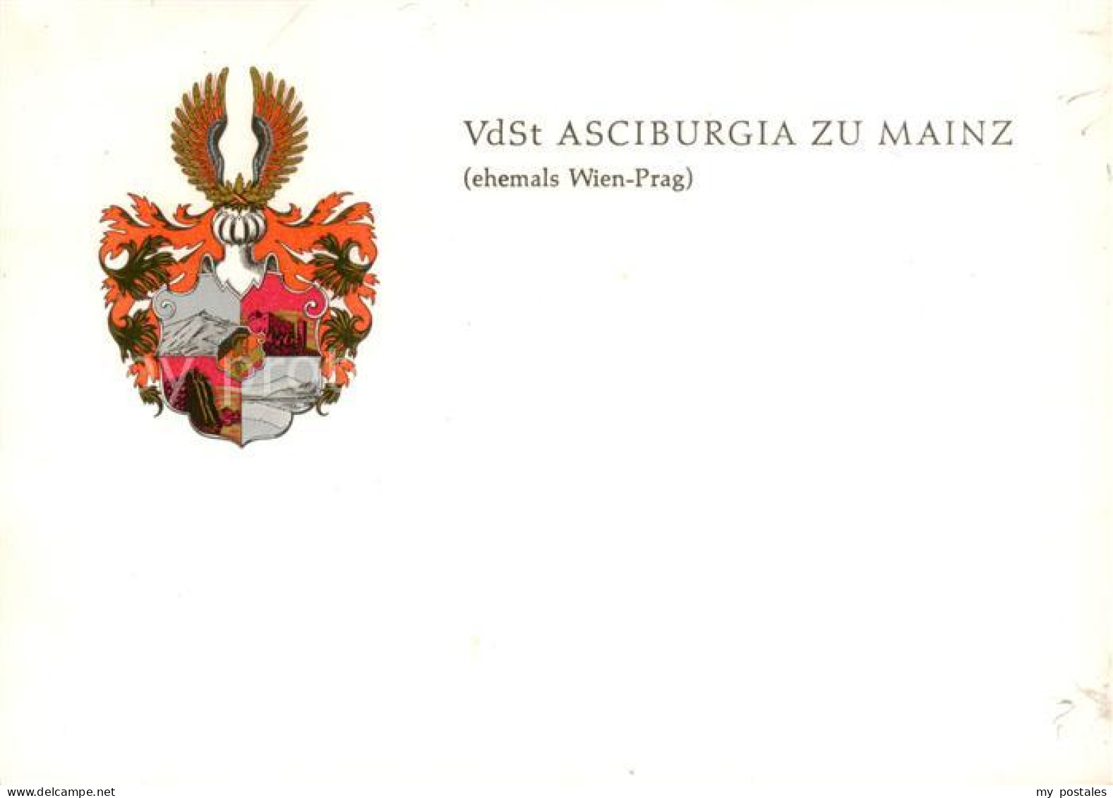 73852846 Mainz  Rhein Wappen Der VdSt Asciburgia Zu Mainz  - Mainz