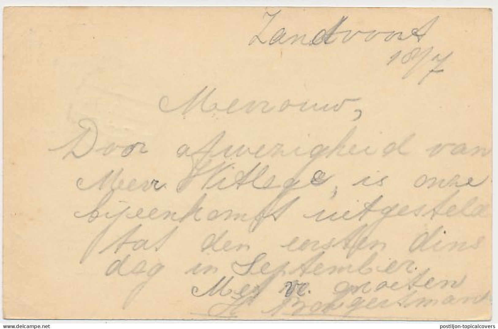 Briefkaart G. 166 Zandvoort - Bussum 1921 - Postal Stationery