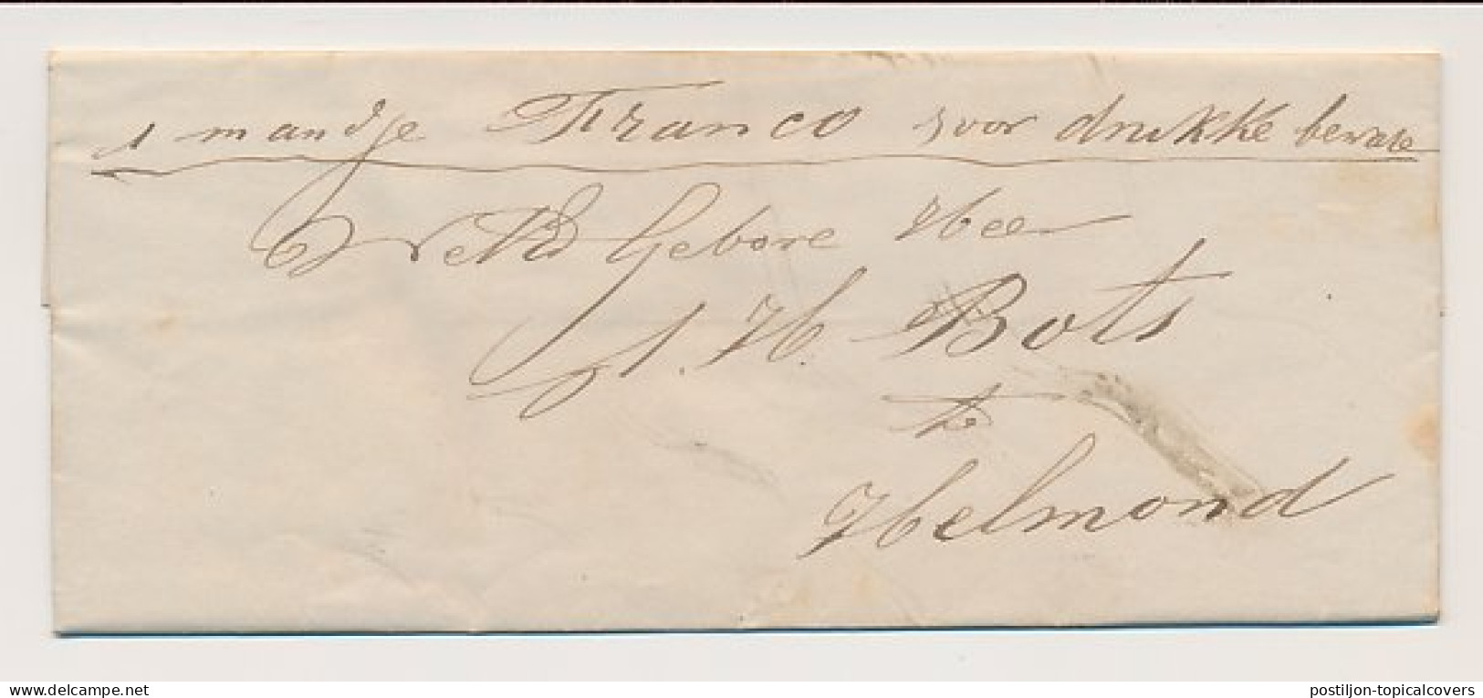 S Hertogenbosch - Helmond 1862 - Begeleidingsbrief - ...-1852 Precursori