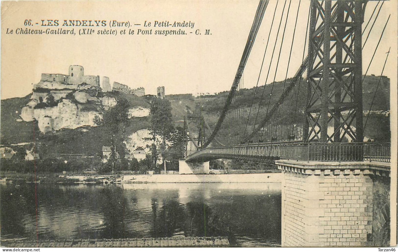 26.04.2024 - B - 66. LES ANDELYS Le Petit Andely Le Château Gaillard Et Le Pont Suspendu - Les Andelys