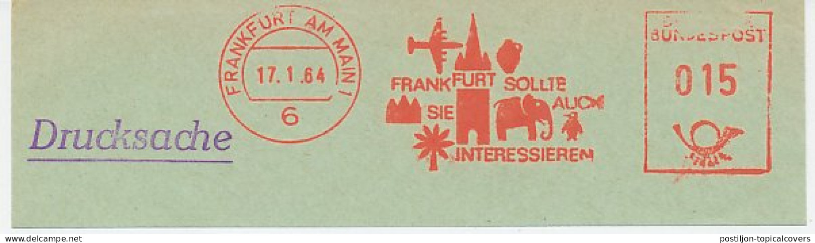 Meter Cut Germany 1964 Elephant - Penguin - Frankfurt - Andere & Zonder Classificatie