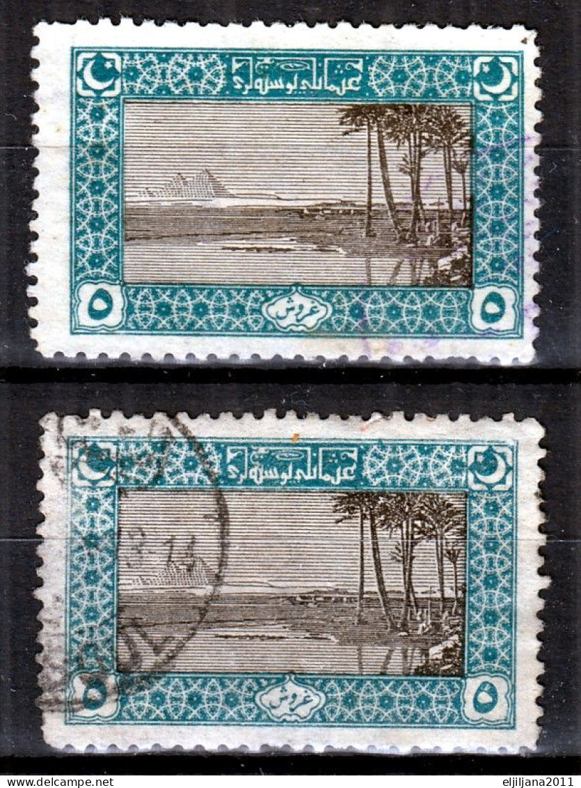 Turkey / Türkei 1917 ⁕ Egyptian Pyramids 5 Pia Mi.636 ⁕ 2v Used - Gebruikt