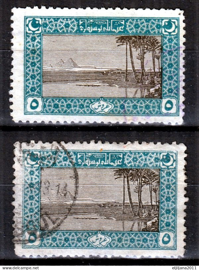 Turkey / Türkei 1917 ⁕ Egyptian Pyramids 5 Pia Mi.636 ⁕ 2v Used - Used Stamps