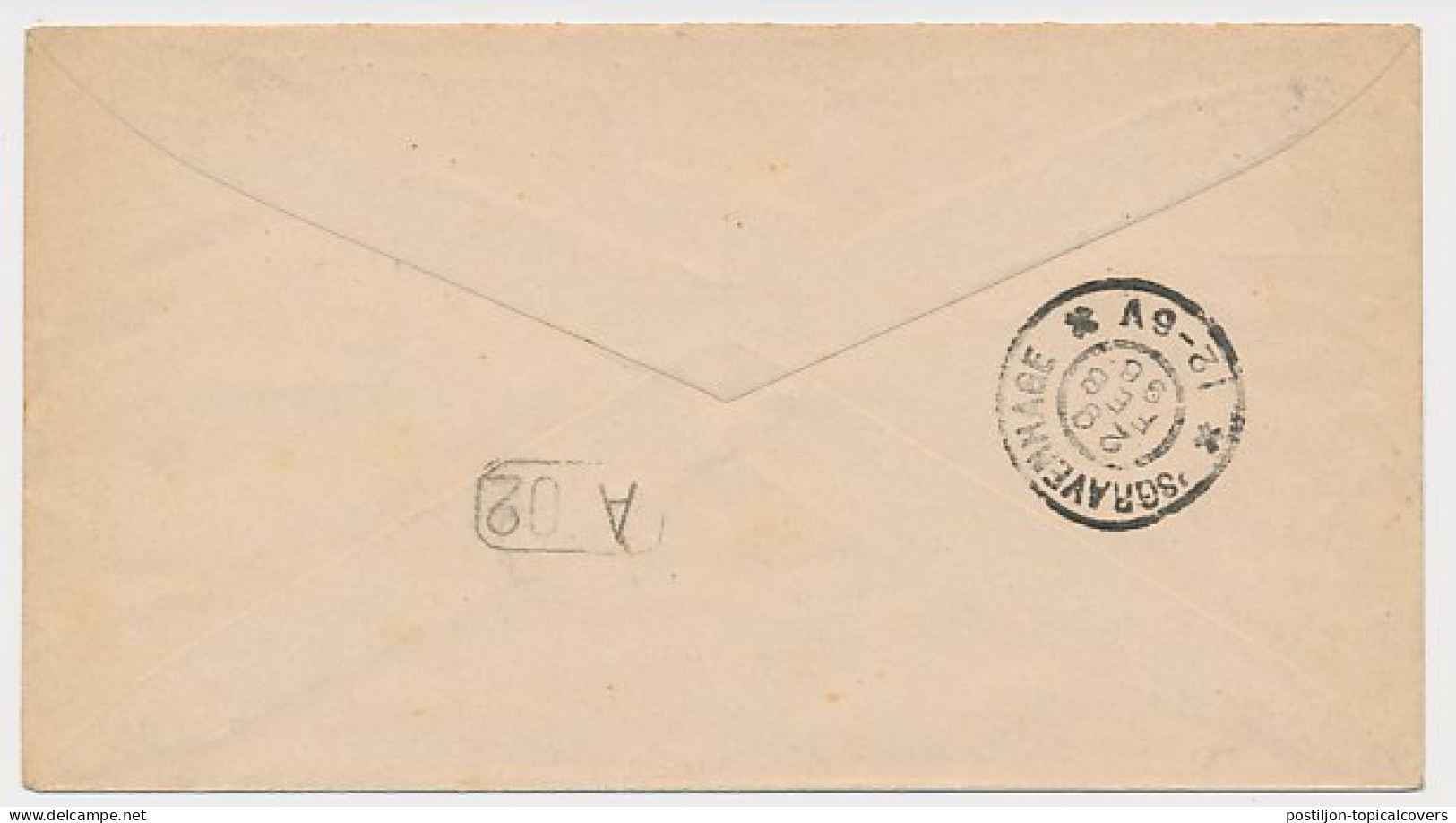 Trein Kleinrondstempel Venloo - Maastricht IV 1896 - Cartas & Documentos