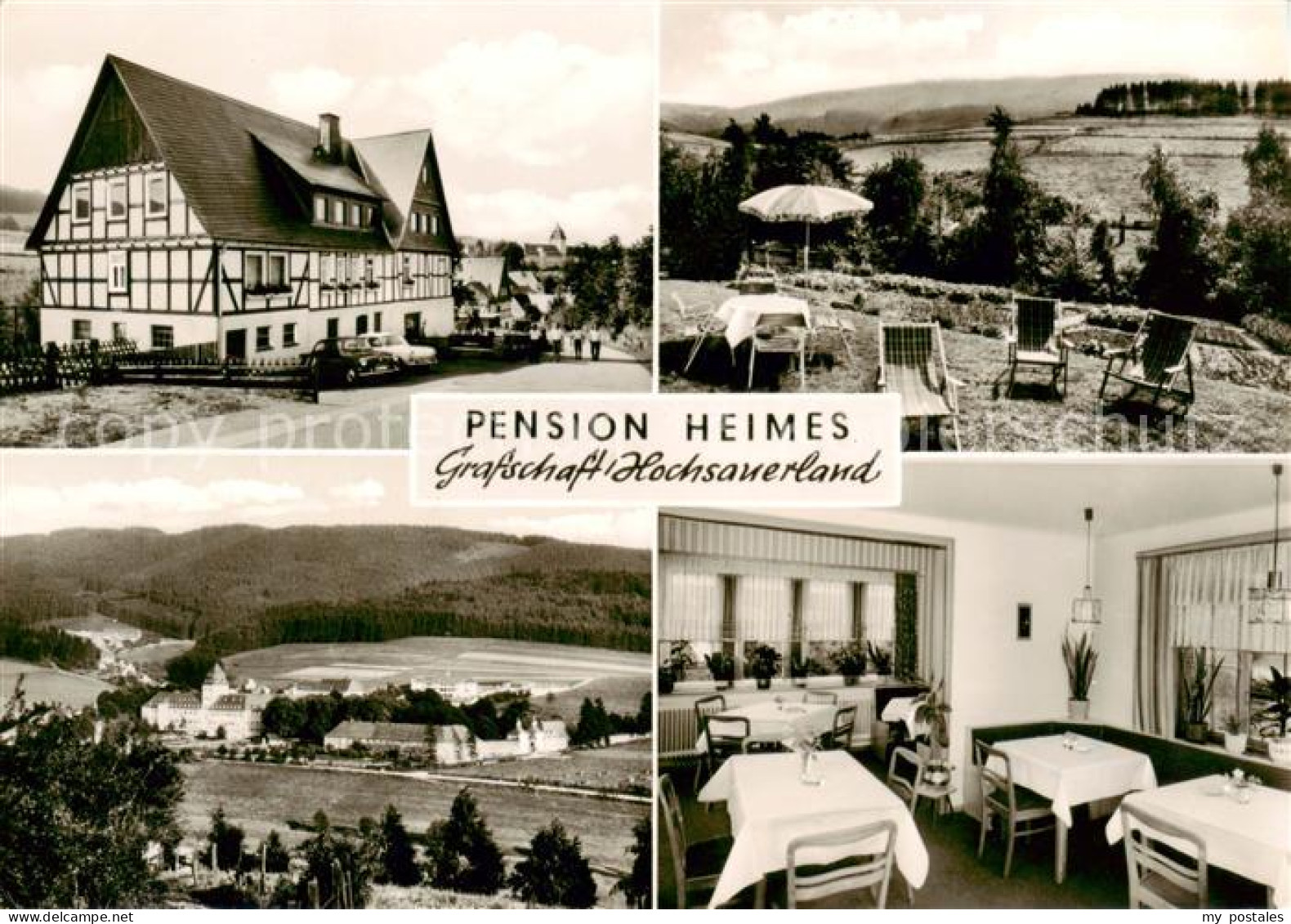 73852831 Grafschaft Sauerland Pension Heimes Gartenterrasse Panorama Gaststube G - Schmallenberg