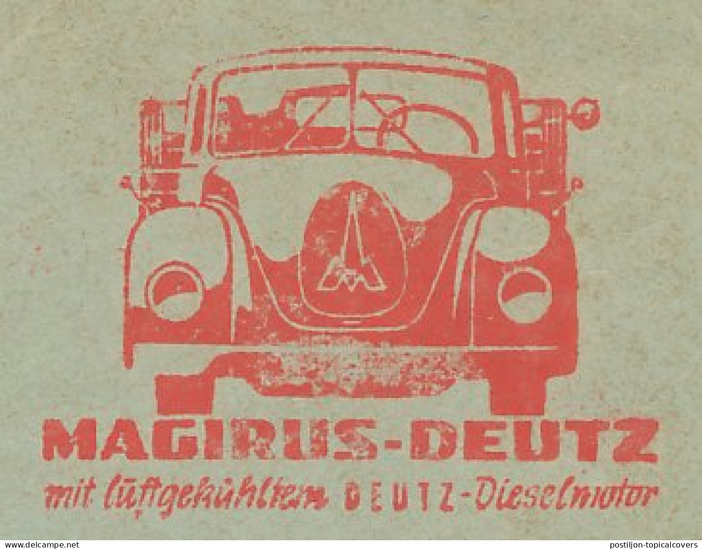 Meter Cut Germany 1956 Car - Magirus Deutz - Auto's