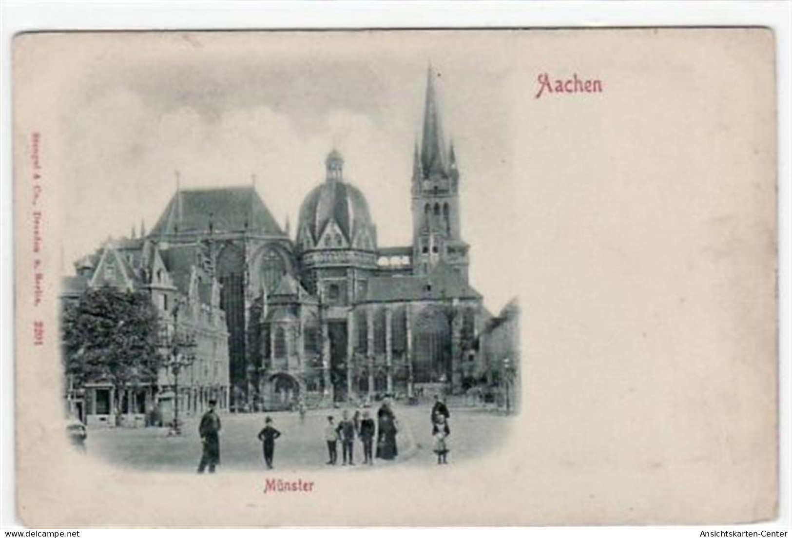 39052005 - Aachen, Reliefkarte Mit Muenster. Ungelaufen Fruehe Karte, Da Anschriftseite Noch Ungeteilt. Leicht Abgerund - Aken