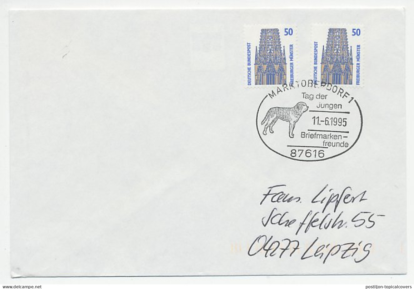 Cover / Postmark Germany 1995 Dog - Other & Unclassified