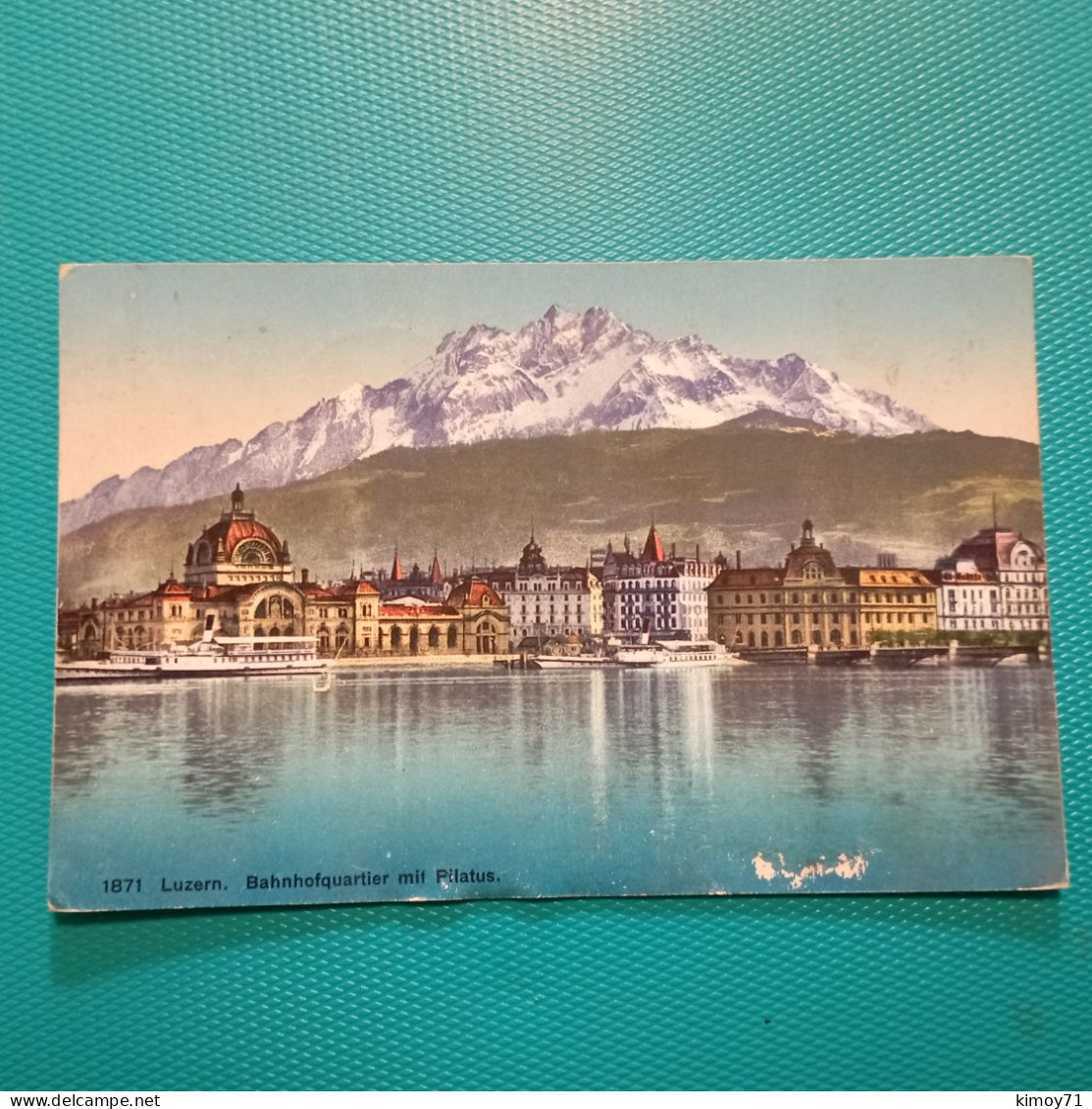 Cartolina Luzern - Bahnhofauartier Mit Pilatus. Viaggiata 1914 - Lucerne