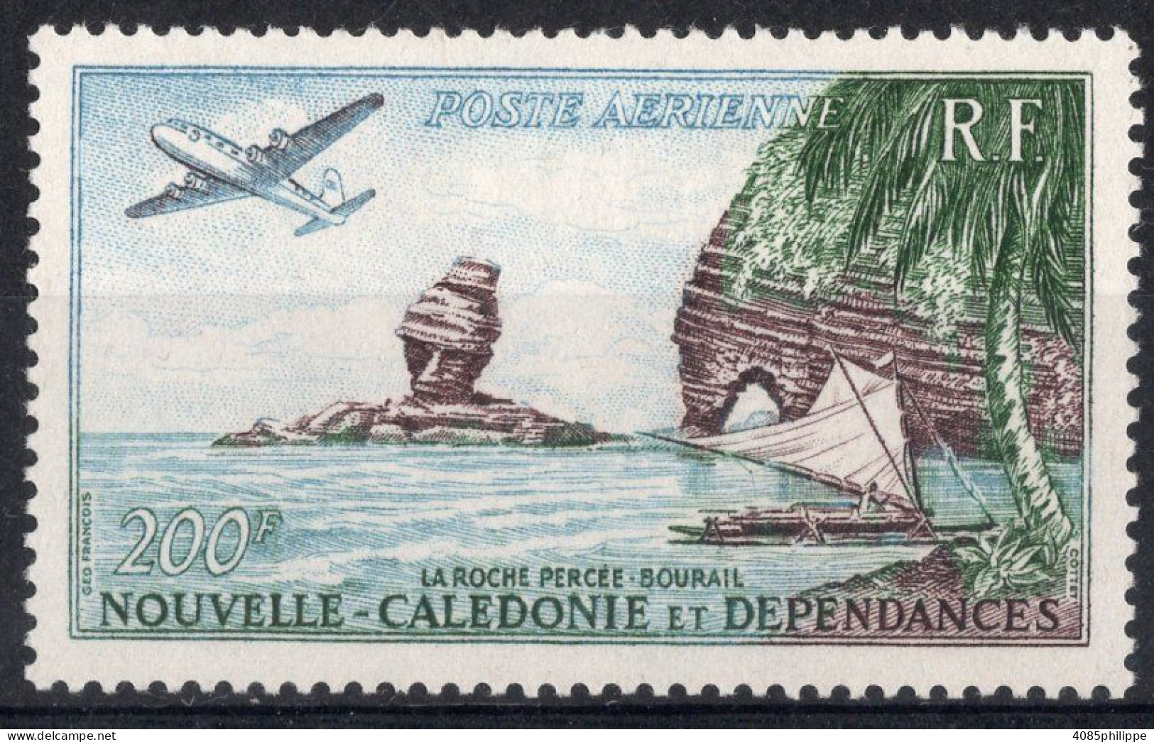 Nvelle CALEDONIE Timbre-Poste Aérienne N°72* Neuf Charnière TB Cote 42€00 - Ungebraucht