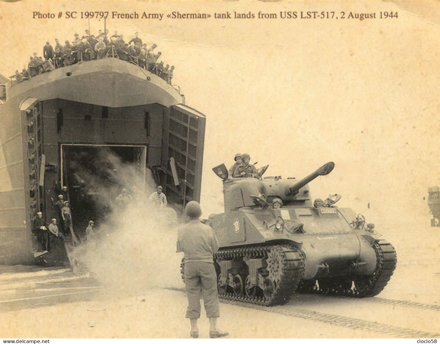 French Army "Sherman" Tank 2 Aout 1944 - Clamecy