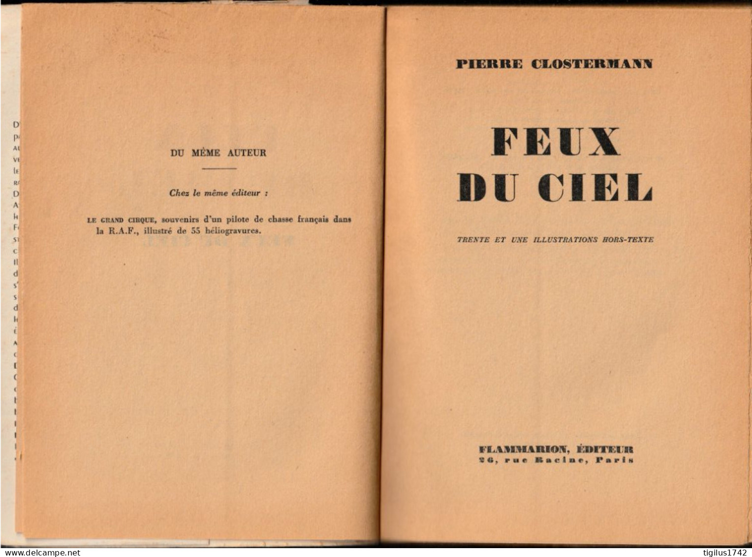 Pierre Clostermann. Feux Du Ciel. Flammarion, 1951 - Actie