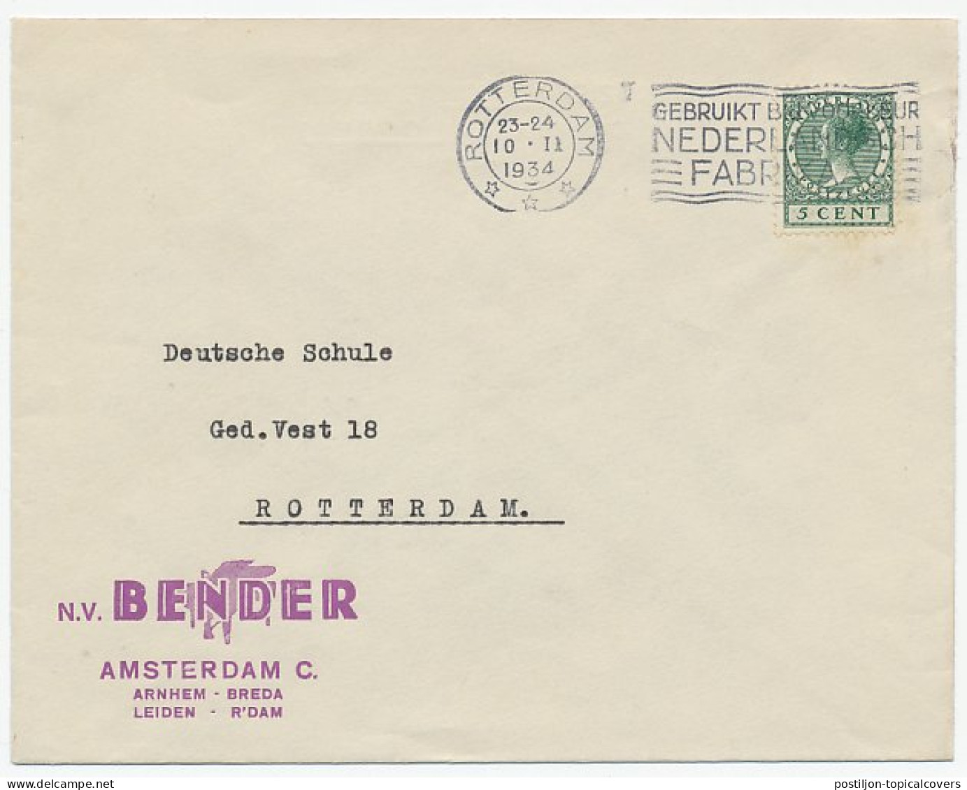 Firma Envelop Rotterdam 1934 - Piano - Unclassified