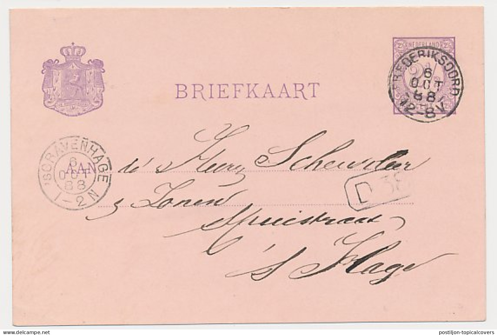 Kleinrondstempel Fredriksoord 1888 - Unclassified